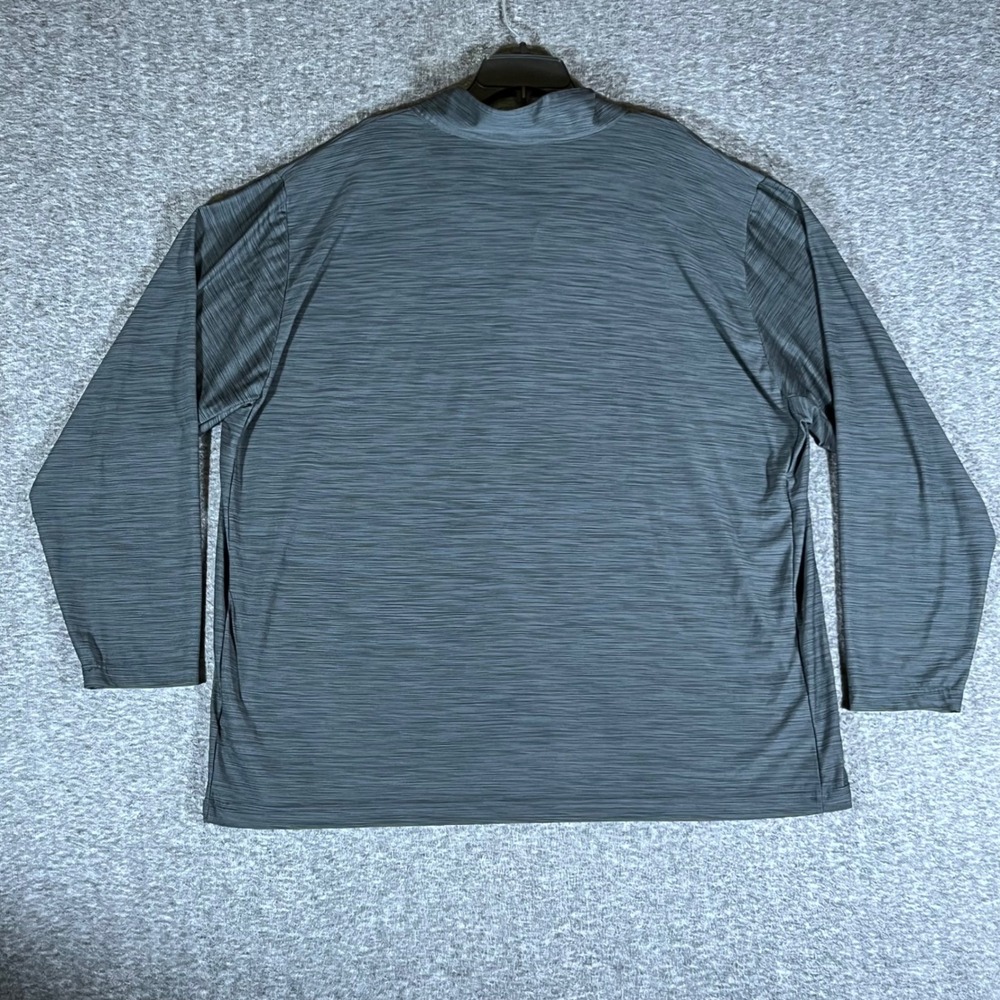 Nike Dri Fit Mens 4XL Gray Striped Quarter Zip Long Sleeve Pullover Shirt - Picture 10 of 10